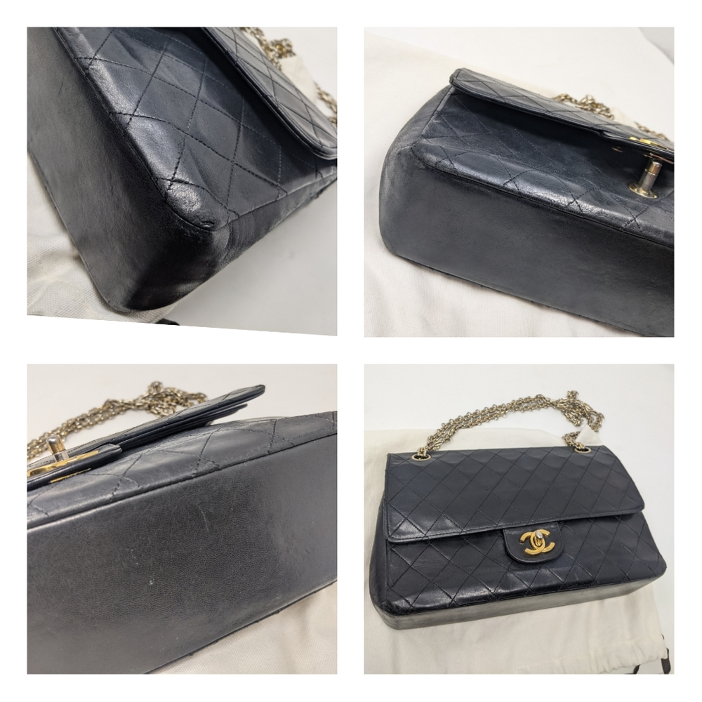 🎉CHANEL Black 2.55 Double Flap Bag Bijoux Chain - Picture 13 of 17